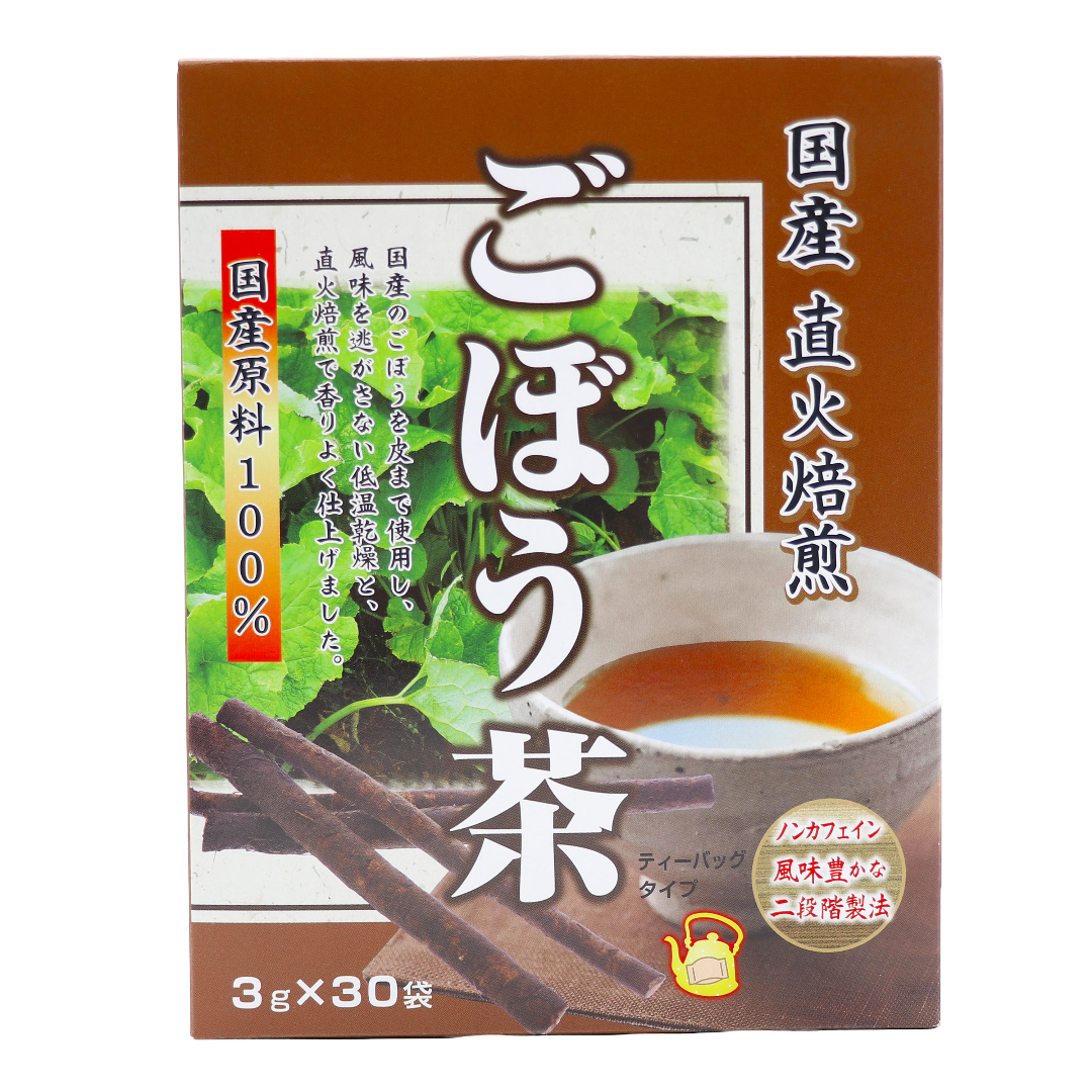 Жапондық тікелей қуырылған лопуха тамырынан жасалған шай