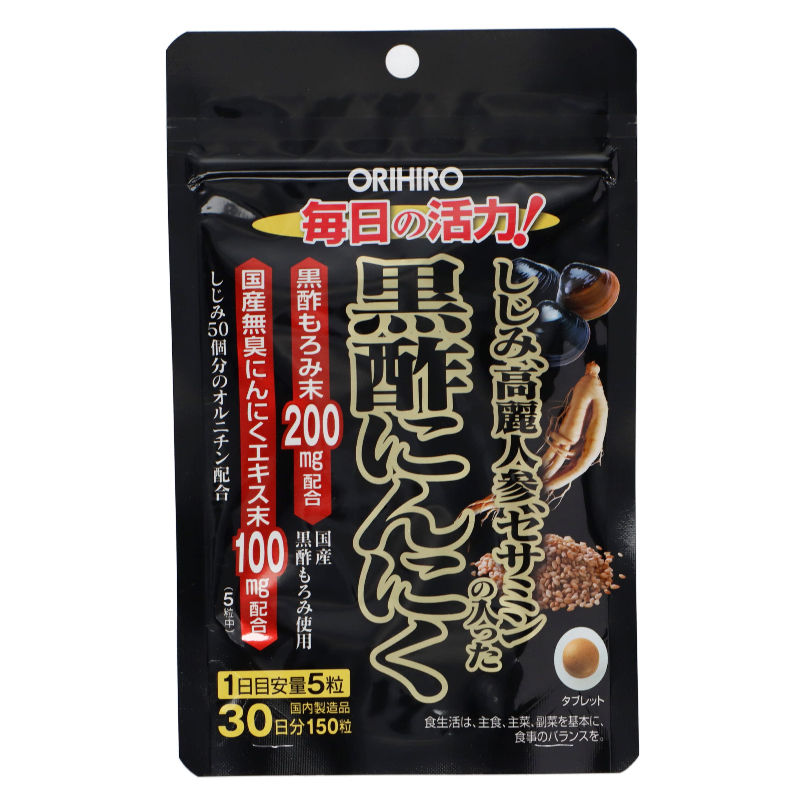 Черный уксус и чеснок с корбикулой, корейским женьшенем и сезамином